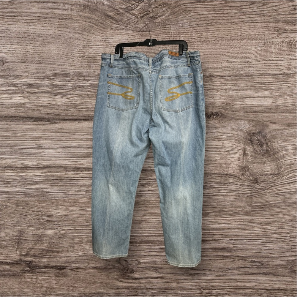 Seven7 Women's Relaxed Light Blue Jeans - Picture 2 of 6
